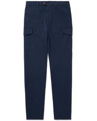 Brunello Cucinelli - Straight-Leg Cotton-Gabardine Cargo Trousers - Lyst