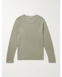 Agolde - Payson Waffle-Knit Cotton-Blend T-Shirt - Lyst