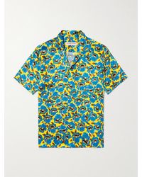 Orlebar Brown - Maitan Camp-collar Floral-print Silk Shirt - Lyst