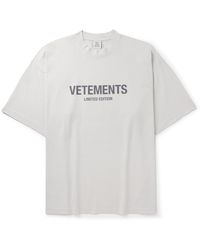 Vetements - Logo-print Cotton-jersey T-shirt - Lyst