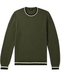 Balmain - Monogrammed Merino Wool-blend Sweater - Lyst