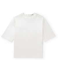 Saint Laurent - Silk-satin T-shirt - Lyst
