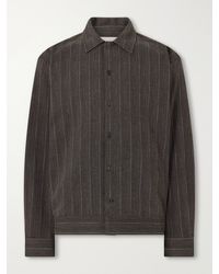 NN07 - Reed 50091 Striped Cotton-Blend Overshirt - Lyst