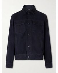Rag & Bone - Suede Trucker Jacket - Lyst