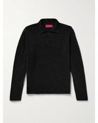 The Elder Statesman - Pullover aus gebürstetem Kaschmir mit Polokragen - Lyst