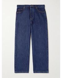 Loewe - Wide-Leg Logo-Appliquéd Jeans - Lyst
