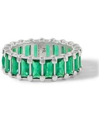 Hatton Labs Sterling Silver Cubic Zirconia Ring - Green