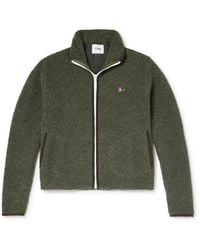 Drake's - Him Logo-Embroidered Wool-Blend Fleece Jacket - Lyst