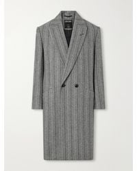 ZEGNA - Trofeo Selection Double-Breasted Pinstriped Wool Coat - Lyst