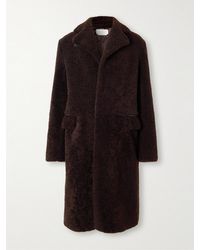 Gabriela Hearst - Mantel aus Shearling mit Lederbesatz - Lyst