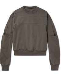 Rick Owens - Geth Panelled Cotton-jersey Sweatshirt - Lyst