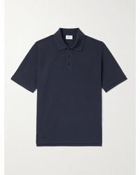 Saint Laurent - Polohemd aus Piqué aus einer Baumwollmischung mit Logostickerei - Lyst