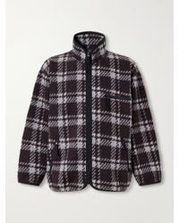 Comme des Garçons - Checked Shell-Trimmed Boa Wool-Fleece Jacket - Lyst