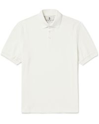 Brunello Cucinelli - Slim-fit Cotton-piqué Polo Shirt - Lyst