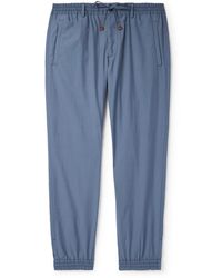 Incotex - Teknosartorial Slim-Fit Tapered Cotton-Blend Poplin Drawstring Trousers - Lyst