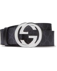 Gucci - 4cm Monogrammed Coated-canvas Belt - Lyst