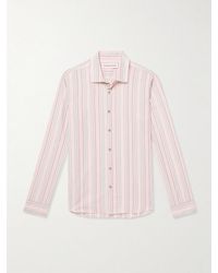 Orlebar Brown - Giles Slim-Fit Striped Cotton Shirt - Lyst