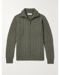James Purdey & Sons - Burlington Cable-Knit Wool And Cashmere Zip-Up Cardigan - Lyst