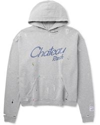 GALLERY DEPT. - Chateau Ranch Distressed Paint-Splattered Printed Cotton-Blend Jersey Hoodie - Lyst