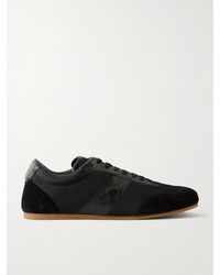 Lemaire - Leather-trimmed Suede And Shell Sneakers - Lyst