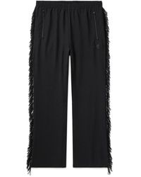 Needles - Straight-leg Logo-embroidered Fringed Jersey Track Pants - Lyst