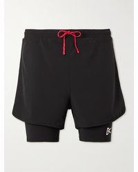 District Vision - Aaron Layered Mesh-trimmed Shell Drawstring Shorts - Lyst