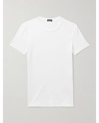 Zegna - T-shirt in jersey di cotone stretch - Lyst