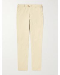 Loro Piana - Pantaflat Slim-fit Pleated Stretch-cotton Trousers - Lyst