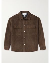 FRAME - Clean Suede Shirt Jacket - Lyst