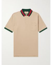 Gucci - Cotton Piqué Polo Shirt - Lyst