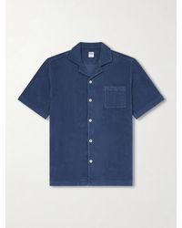 Fedeli - Camp-Collar Cotton-Terry Shirt - Lyst