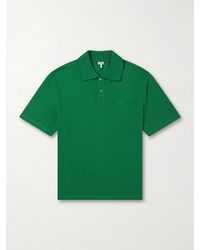 Loewe - Anagram-Embroidered Cotton-Piqué Polo Shirt - Lyst