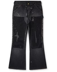 SAINT Mxxxxxx - Slim-Fit Flared Double-Knee Distressed Jeans - Lyst