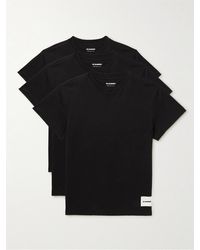 Jil Sander - Set Of Three Organic Cotton-jersey T-shirts - Lyst