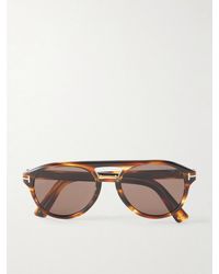 Tom Ford - Icon Double-Bridge Aviator-Style Acetate Sunglasses - Lyst