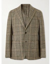 Caruso - Butterfly Checked Wool Blazer - Lyst