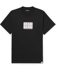 Carhartt WIP Pills Printed Cotton-jersey T-shirt - Black