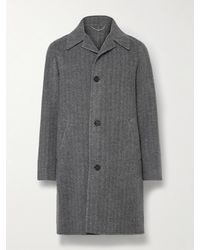 dunhill - Unstructured Double-Faced Herringbone Wool Car Coat - Lyst