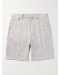 Agnona - Straight-leg Linen-twill Bermuda Shorts - Lyst