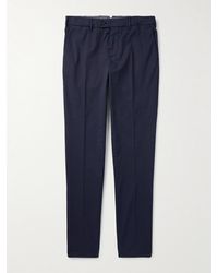 Brunello Cucinelli - Slim-Fit Tapered Stretch-Cotton Twill Trousers - Lyst