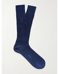 Tom Ford - Logo-Embroidered Ribbed Silk Socks - Lyst