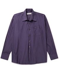 Our Legacy - Borrowed Crinkled Cotton-blend Shell Shirt - Lyst