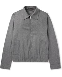 Incotex - Brushed Wool-Blend Flannel Bomber Jacket - Lyst
