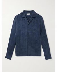 Dries Van Noten - Hemd aus vorgewaschenem glänzendem Twill mit Reverskragen - Lyst