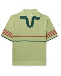 Bode - Palmer Striped Cotton Polo Shirt - Lyst