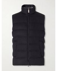 Herno - Quilted Silk And Cashmere-Blend Gilet - Lyst