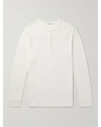 Onia - Henley Shirt aus Leinen-Jersey - Lyst