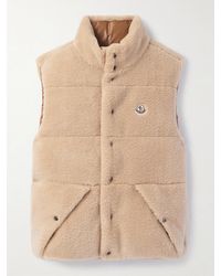 Moncler - Colbricon Reversible Quilting Fleece And Shell Down Vest - Lyst