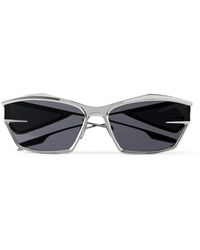 Givenchy - Giv Cut Cat-eye Silver-tone Sunglasses - Lyst