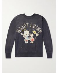 SAINT Mxxxxxx - Aries Saint Aries Printed Cotton-jersey Sweatshirt - Lyst